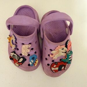 Purple Kids Clogs with Fun Charms
